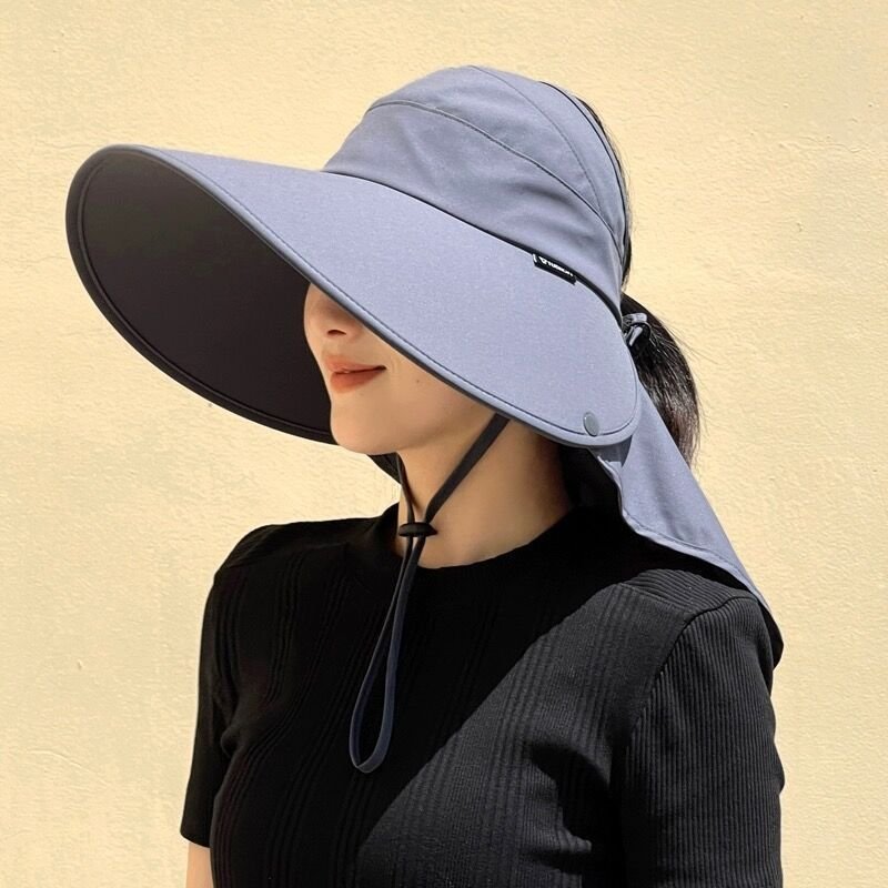 Sun Hat Female Sun Protection UV Protection Big Brim Summer Cover Full Face - Image 5