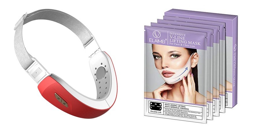 LED Photon Therapy V-shaped Slimming Facial Micro-Current Electric Vibration Lifting Massager - Image 7