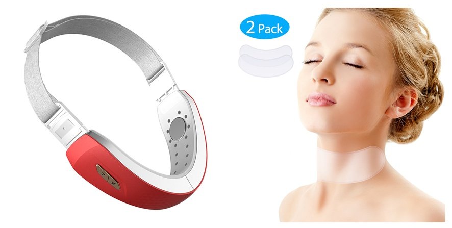 LED Photon Therapy V-shaped Slimming Facial Micro-Current Electric Vibration Lifting Massager - Image 4