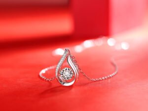 1Dynamic - A Fashionable And Trendy Jewelry Necklace Pendant Set With 1-carat Moissanite S925 Sterling Silver And Platinum Plating Prohibit Tk Sales