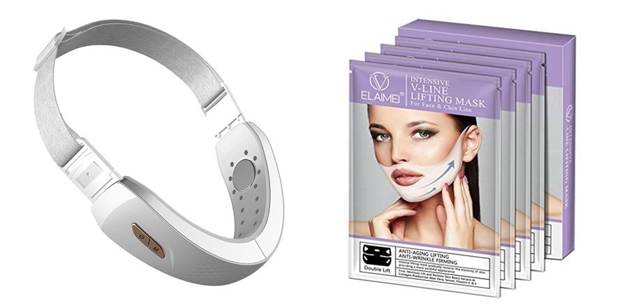 LED Photon Therapy V-shaped Slimming Facial Micro-Current Electric Vibration Lifting Massager - Image 2