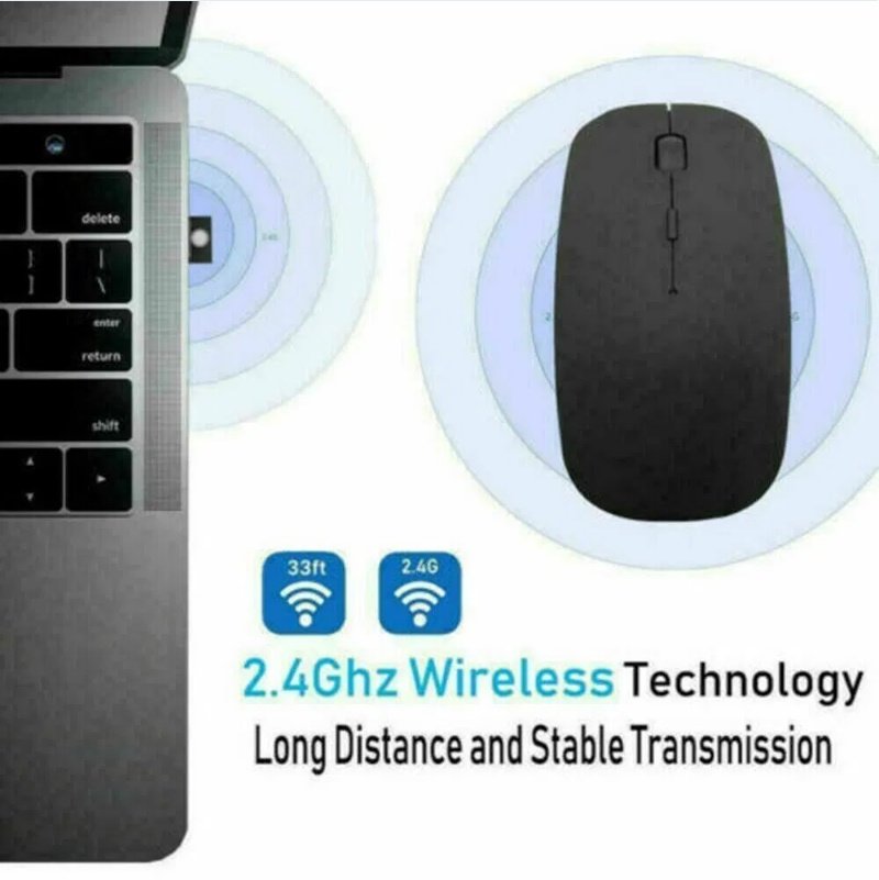 2.4GHz USB Wireless Optical Mouse Mice For Macbook Pro Air PC - Image 4