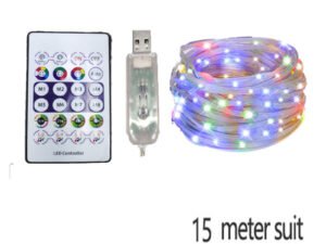 LED Rope Lights Outdoor, RGB Remote Control Fairy String Lights Plug In With 200 LEDs, Super Durabl