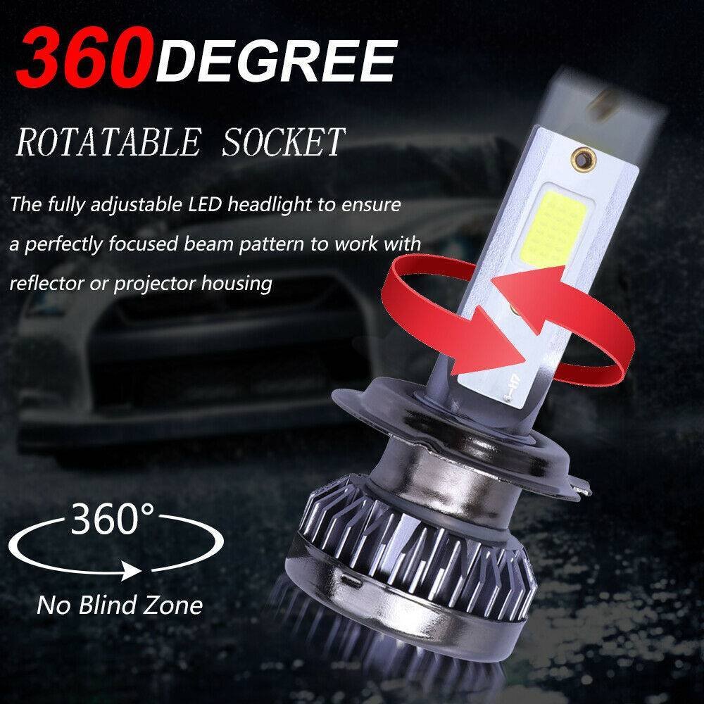 2x H7 LED Headlight Bulb Kit High Low Beam 8000K Super Blue 26000LM Light Bulb - Image 3