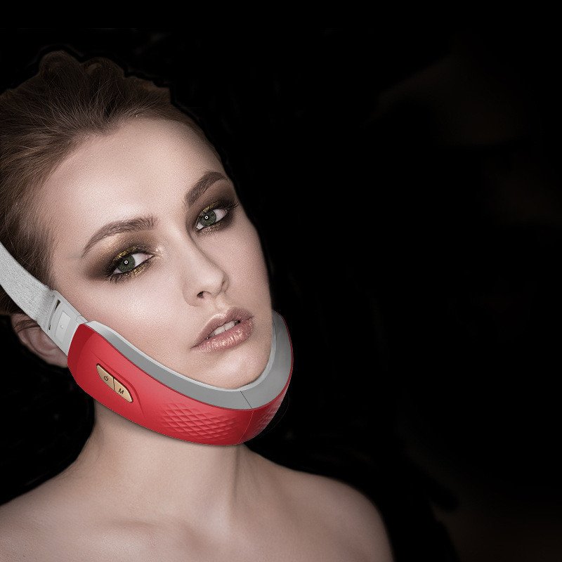 LED Photon Therapy V-shaped Slimming Facial Micro-Current Electric Vibration Lifting Massager