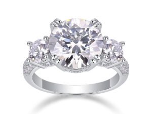 1Dazzling Stars - A Fashionable and Luxurious Jewelry Piece Set With 5-carat Moissan Diamond S925 Sterling Silver And Platinum-plated Diamond Prohibit TikTok sales