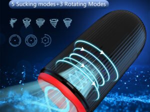Electric Masturbator-, Stimulator Penis- Trainer Vibrator- 10 Frequency, 5 Frequency Suction Function, 3 Frequency Rotation Mode For Men Pocket Penis-