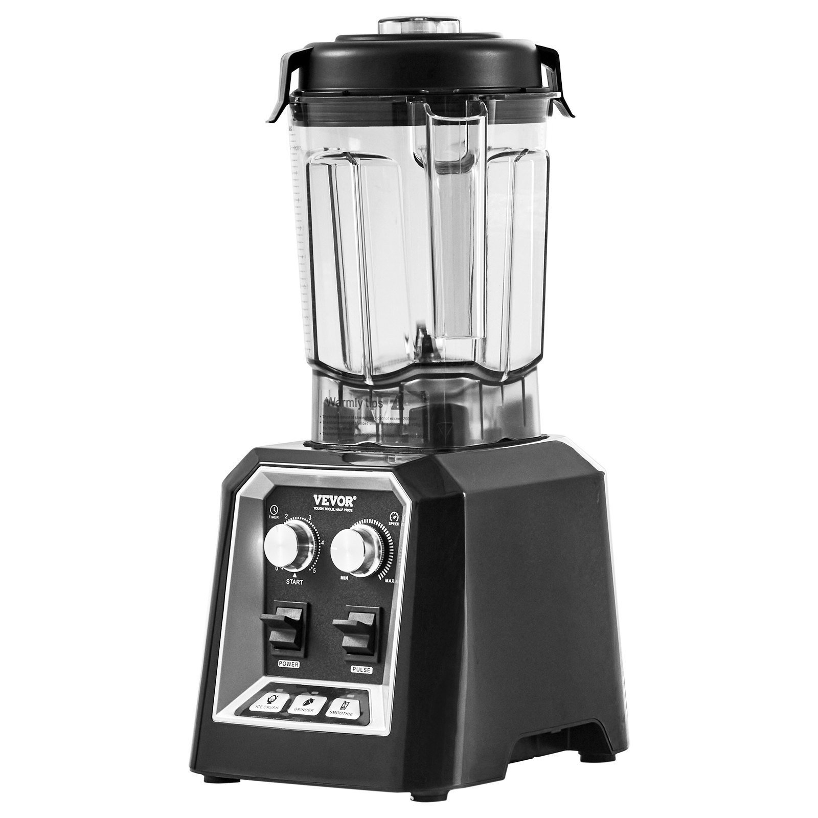 Professional Blender, Commercial Countertop Blenders, 68 Oz Jar Blender Combo, Stainless Steel 3 Functions Blender, For Frozen Drinks, Shakes, Smoothies, Peree, And Crush Ice, Black - Image 4