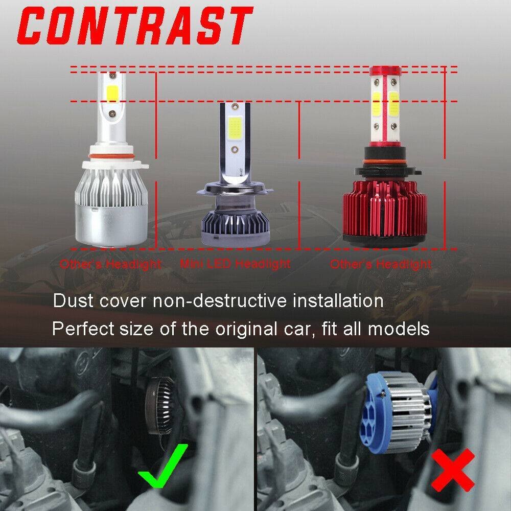 2x H7 LED Headlight Bulb Kit High Low Beam 8000K Super Blue 26000LM Light Bulb - Image 8