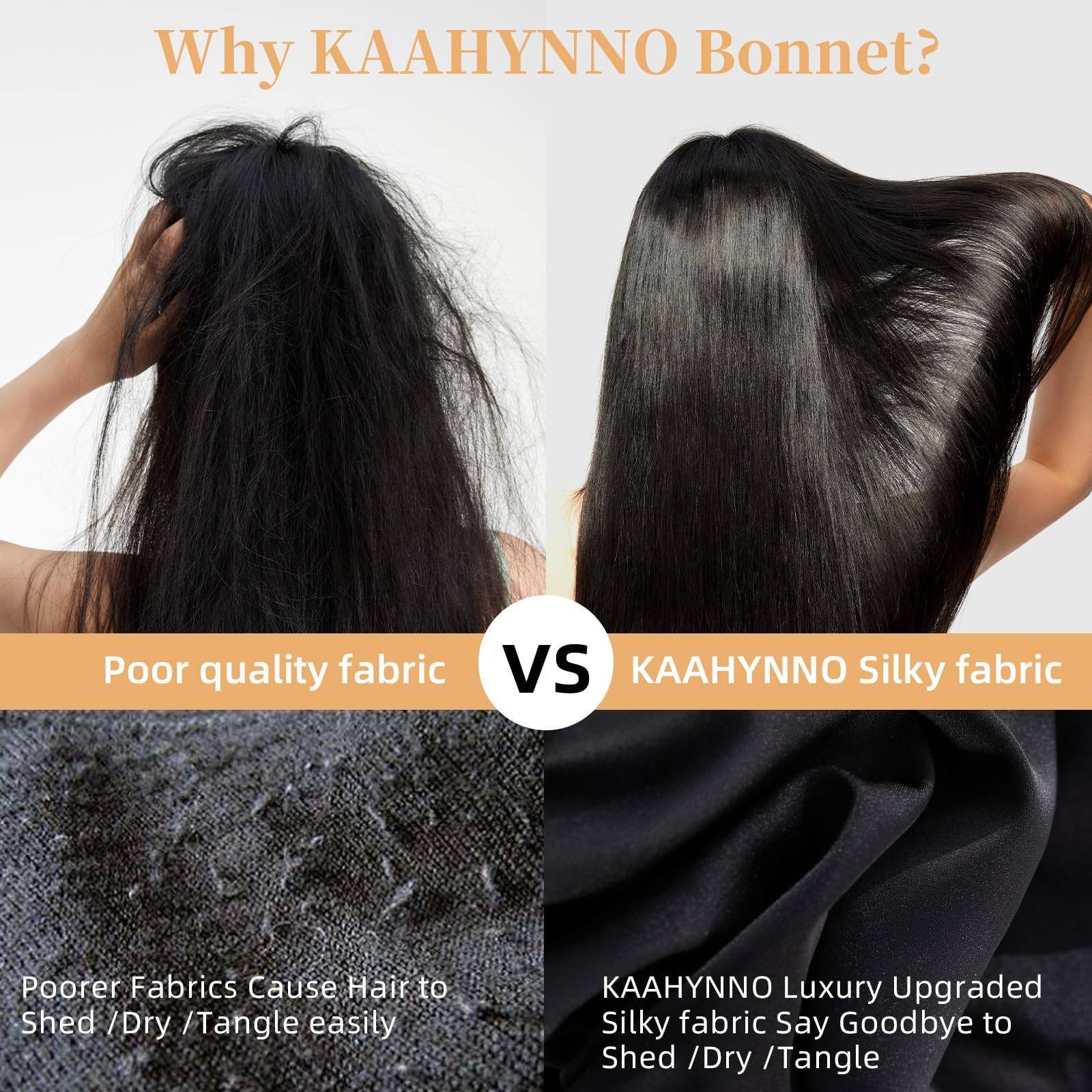 Silk Bonnet, Satin Hair Bonnet For Sleeping For Wavy Curly Natural Hair - Image 3