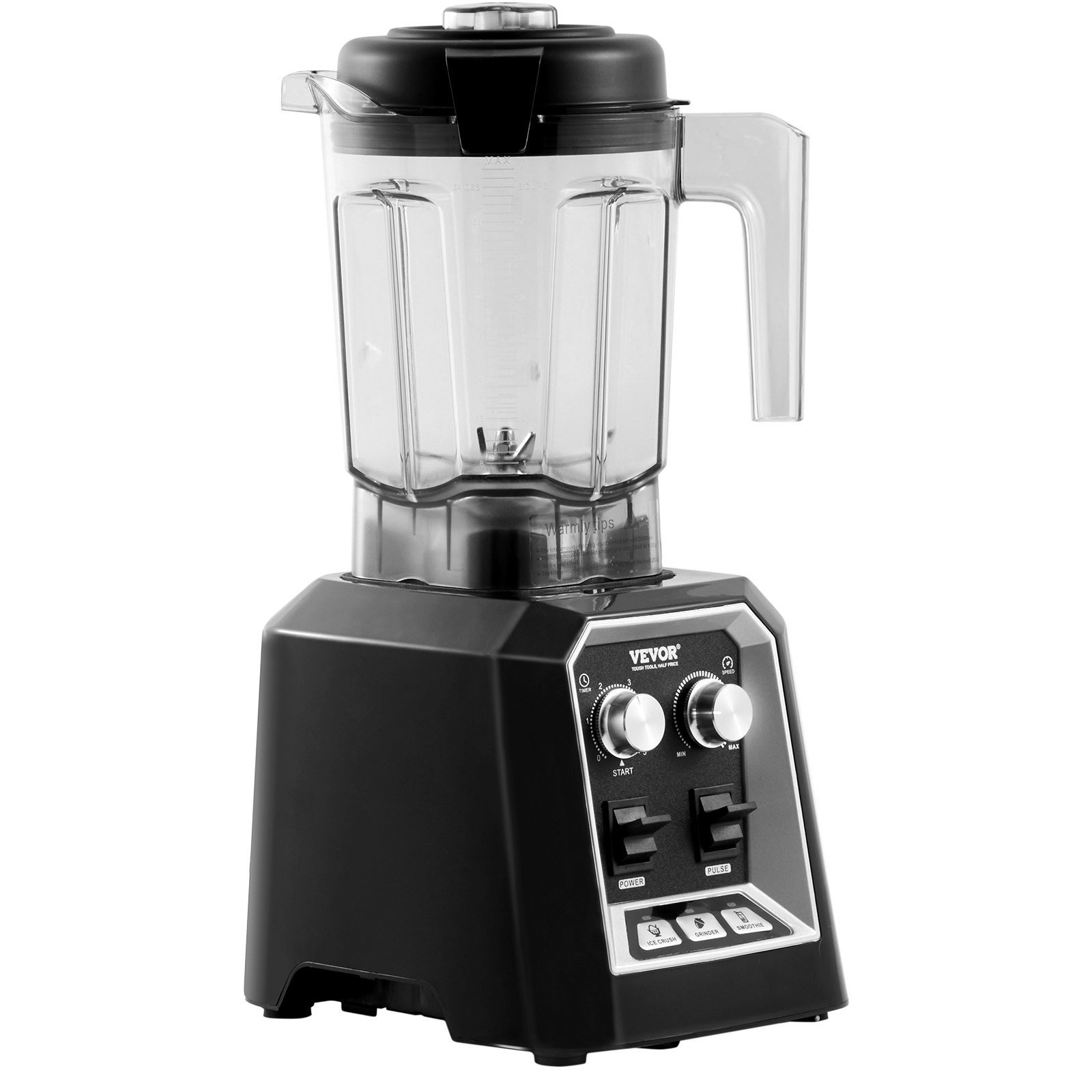 Professional Blender, Commercial Countertop Blenders, 68 Oz Jar Blender Combo, Stainless Steel 3 Functions Blender, For Frozen Drinks, Shakes, Smoothies, Peree, And Crush Ice, Black - Image 7
