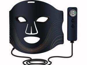 7 Color Cordless LED Face Mask For Wrinkle & Acne Reducing - Black