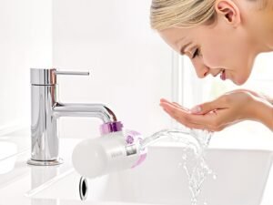 Skincare Water Filter Bathroom Sink Faucet Purifier For Skin PinkGold