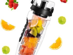 32Oz Fruit Infusing Infuser Water Bottle Water Fruit Bottle BPA Free Plastic Sport Fruit Infuser Water Bottles With Infuser Juice Shaker Drink Bottle Of Water