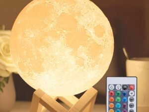 16-Color Lamp With Stand And Remote, Moon Lamp, LED Night Light With Dock, Creative Moon Light Uniq